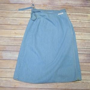 Mr. Mort Vintage Denim Wrap Skirt High Waist S